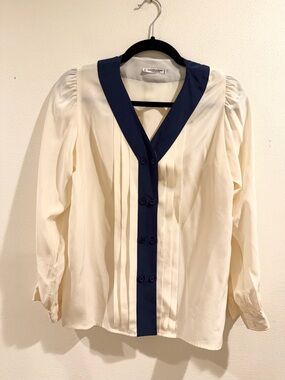 Vintage Ysl Saint Laurent blouse Shirt Top Small